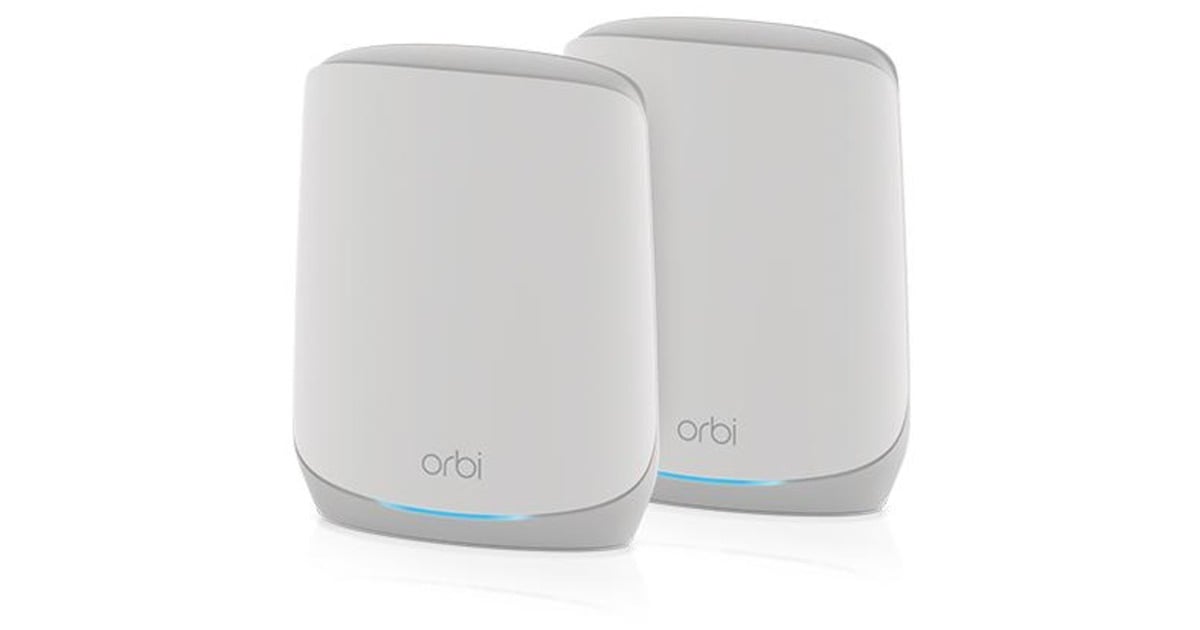 Netgear Orbi WiFi6 Tri-Band Mesh System 2er Set, Mesh Router(weiß)