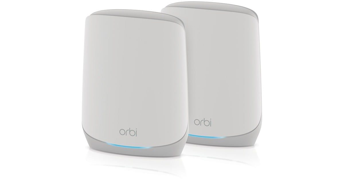 Netgear Orbi WiFi6 Tri-Band Mesh System 2er Set, Mesh Router(weiß)