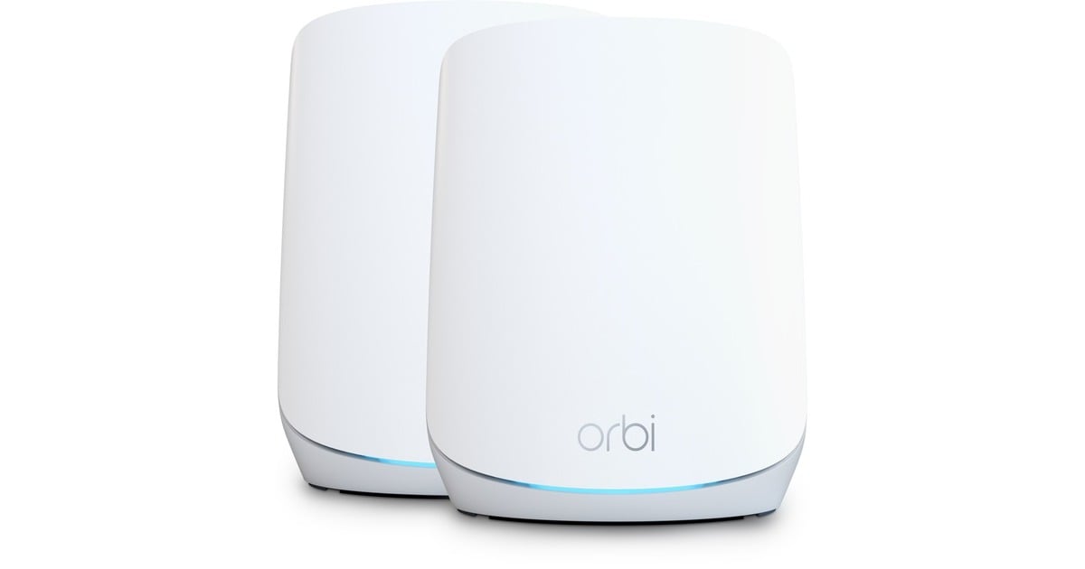 Netgear Orbi WiFi6 Tri-Band Mesh System 2er Set, Mesh Router(weiß)