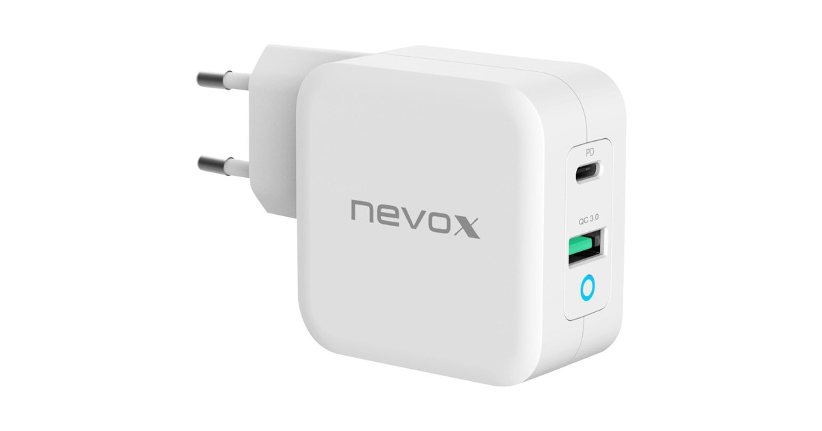 Nevox 65W USB - C Power Delivery (PD) + Q3.0, Ladegerät(weiß)