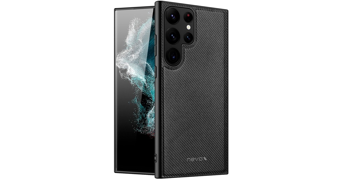 Nevox StyleShell NYLO, Handyhülle(schwarz, Samsung Galaxy S23 Ultra)