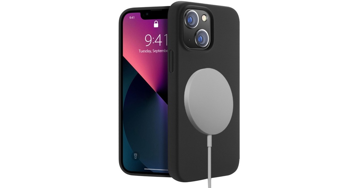 Nevox StyleShell SHOCK, Handyhülle(schwarz, kompatibel mit MagSafe, iPhone 14 Plus)