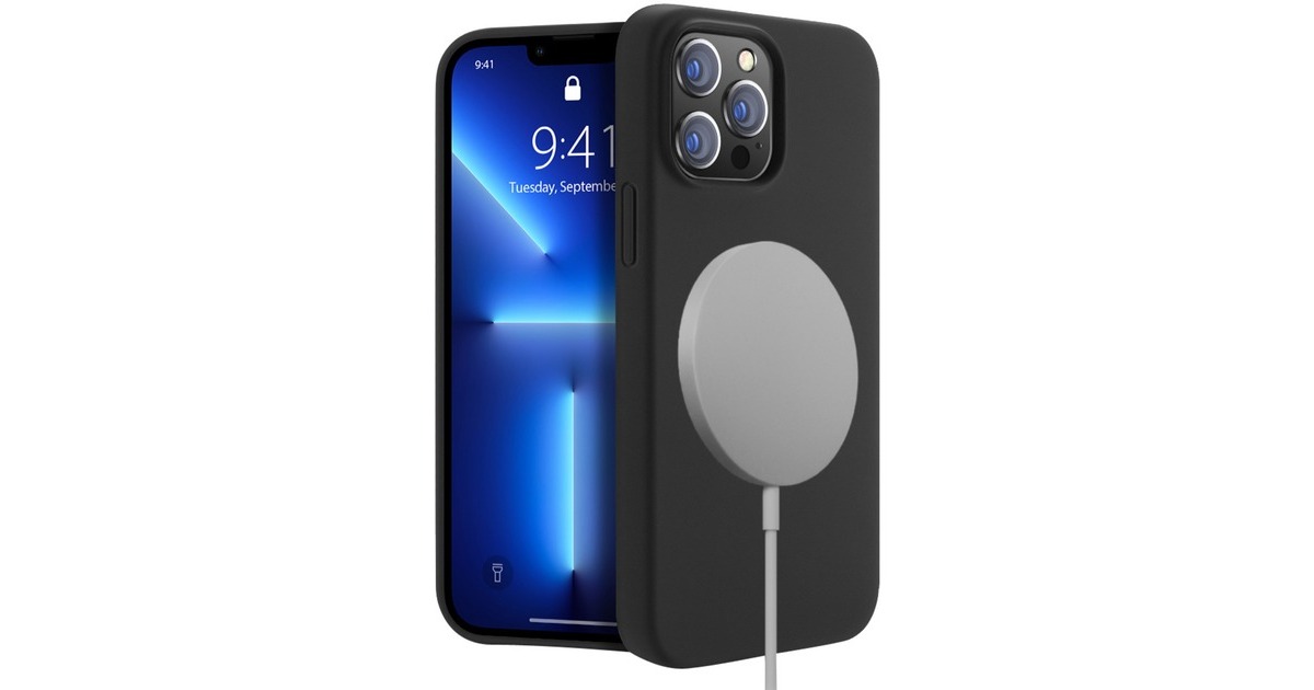 Nevox StyleShell SHOCK, Handyhülle(schwarz, kompatibel mit MagSafe, iPhone 14 Pro)