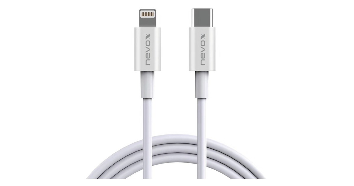 Lightning Stecker(weiß, 1 Meter, PD, gesleevt)