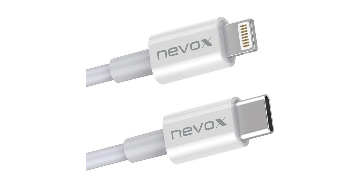 Lightning Stecker(weiß, 1 Meter, PD, gesleevt)