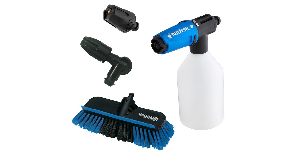 Nilfisk Click & Clean Fahrzeugreinigungs-Set(schwarz, 4-teilig)