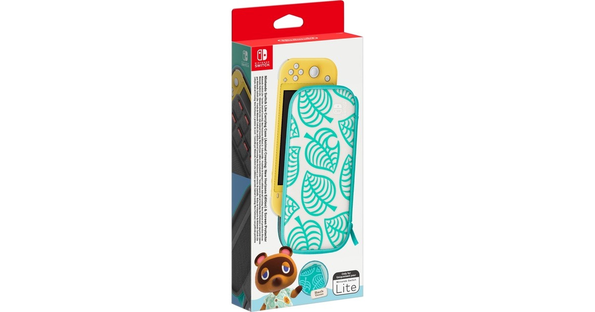 Nintendo Switch Lite -Tasche & -Schutzfolie(weiß/grün, Animal Crossing: New Horizons-Edition)