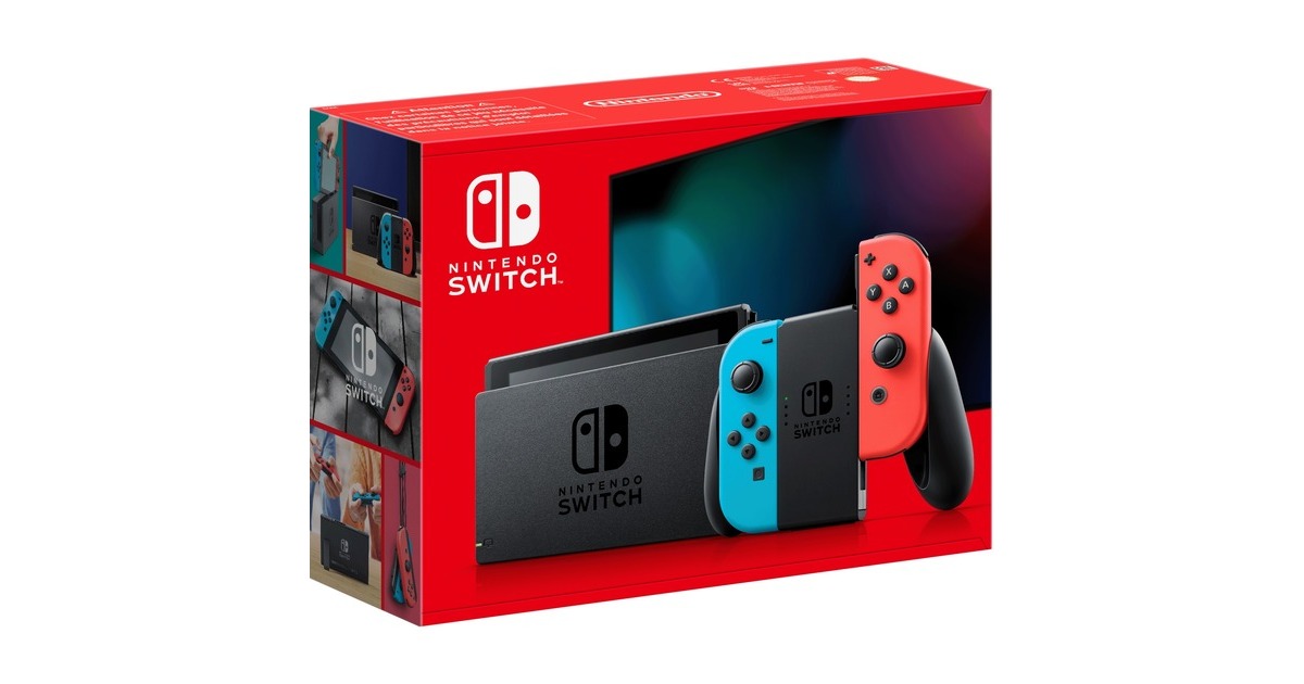 Nintendo Switch (neue Edition), Spielkonsole(neon-rot/neon-blau)