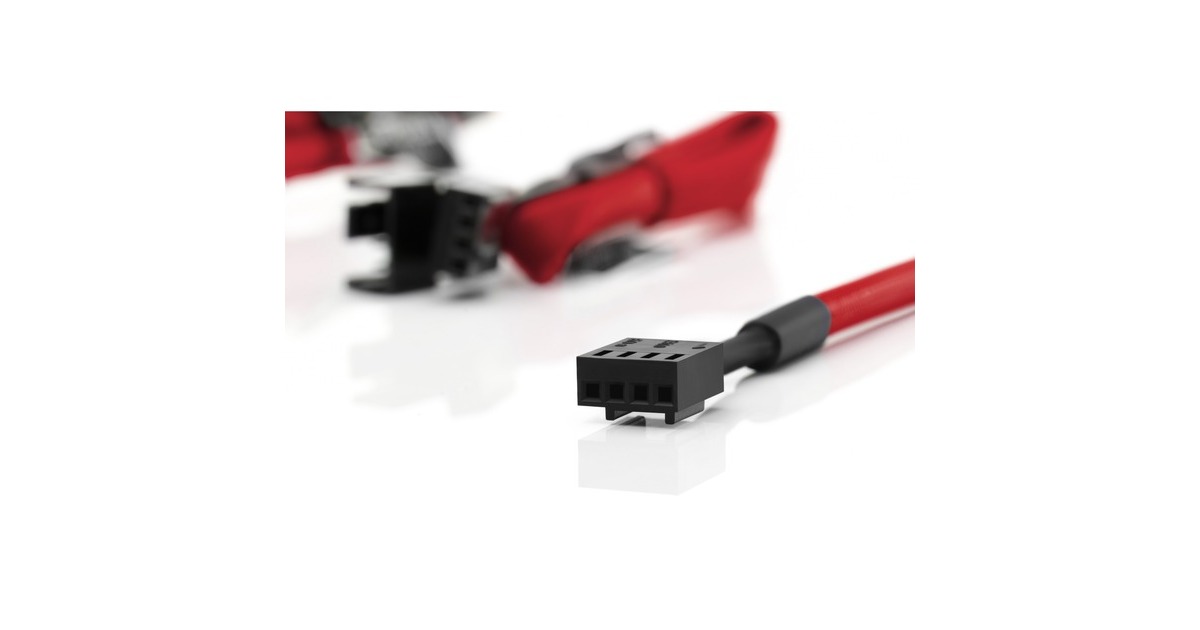 Noctua NA-SEC1 chromax red, Verlängerungskabel(rot, 30cm, 4 Stück)