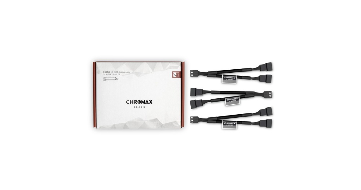 Noctua NA-SYC1 chromax black, Y-Kabel(schwarz, 3 Stück)