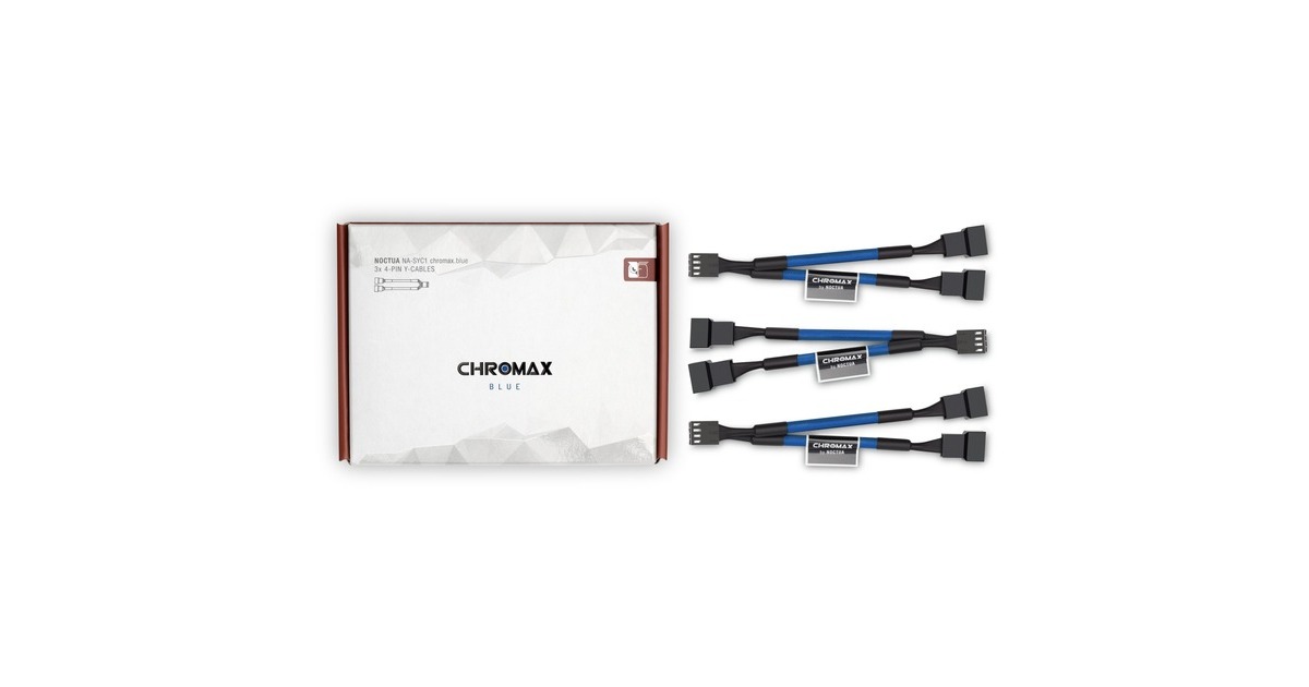 Noctua NA-SYC1 chromax blue, Y-Kabel(blau, 3 Stück)