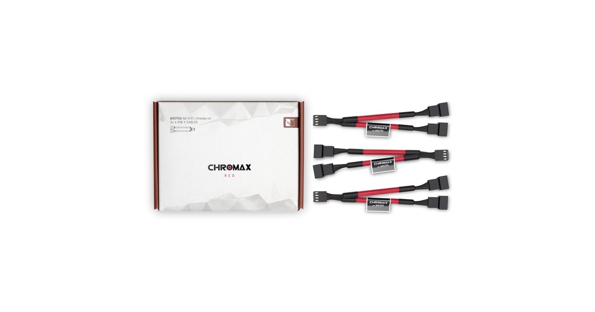 Noctua NA-SYC1 chromax red, Y-Kabel(rot, 3 Stück)