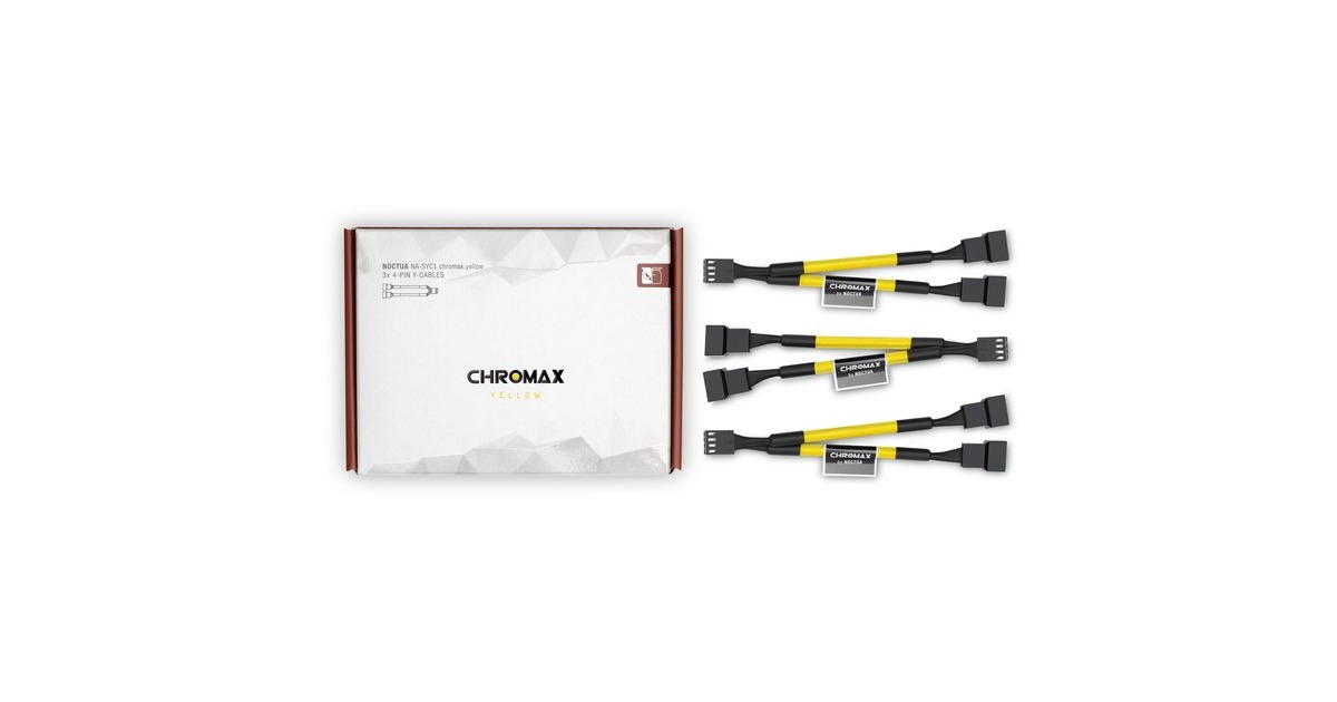 Noctua NA-SYC1 chromax yellow, Y-Kabel(gelb, 3 Stück)