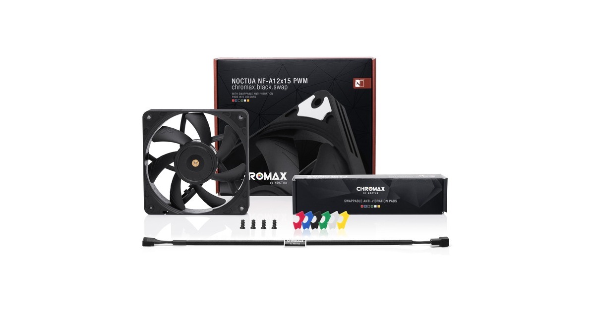 Noctua NF-A12x15 PWM chromax.black.swap, Gehäuselüfter(schwarz)