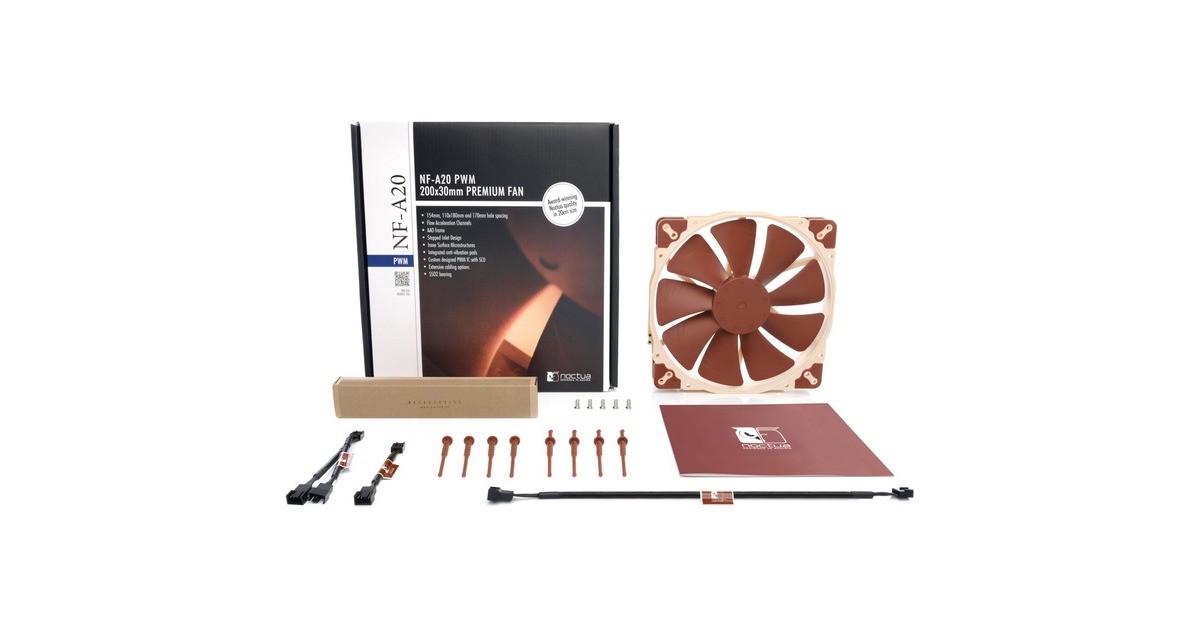 Noctua NF-A20 PWM, Gehäuselüfter(creme/braun)