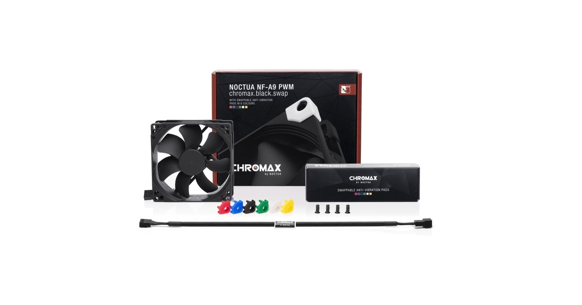 Noctua NF-A9 PWM chromax.black92x92x25, Gehäuselüfter(schwarz)