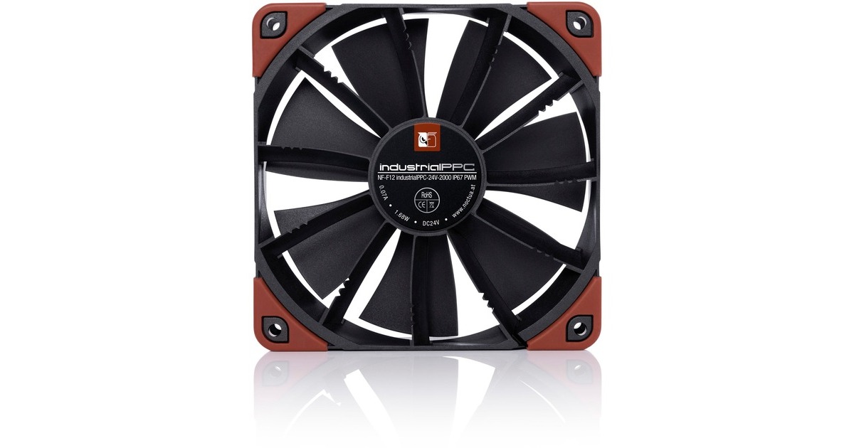 Noctua NF-F12 industrialPPC-24V-2000 SP IP67 PWM, Gehäuselüfter(schwarz, PWM-Anschluss)