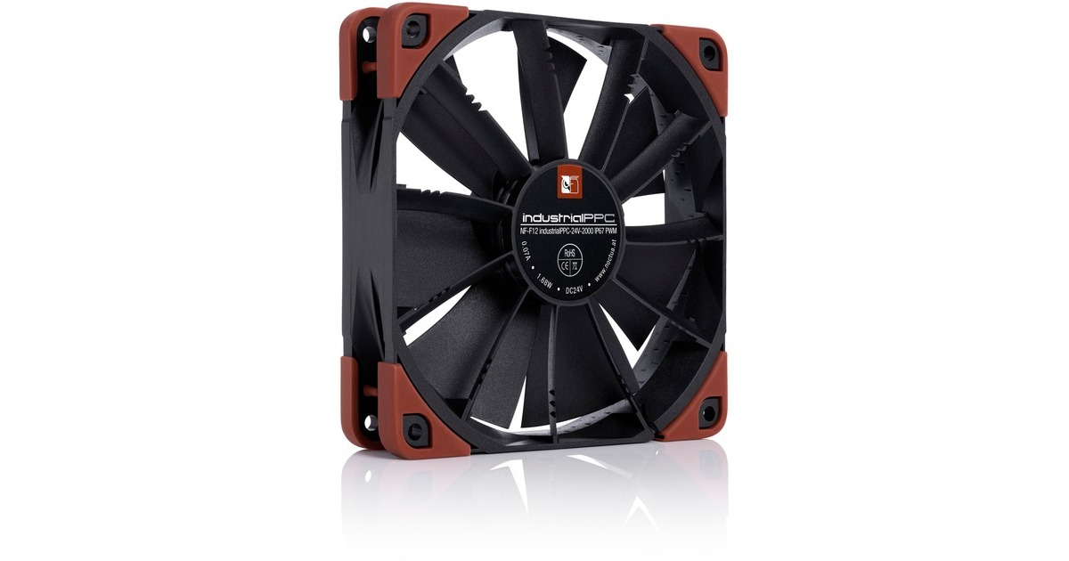Noctua NF-F12 industrialPPC-24V-2000 SP IP67 PWM, Gehäuselüfter(schwarz, PWM-Anschluss)