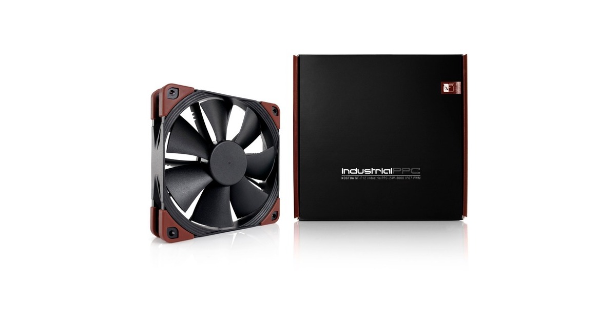 Noctua NF-F12 industrialPPC-24V-3000 SP IP67 PWM, Gehäuselüfter(schwarz, PWM-Anschluss)