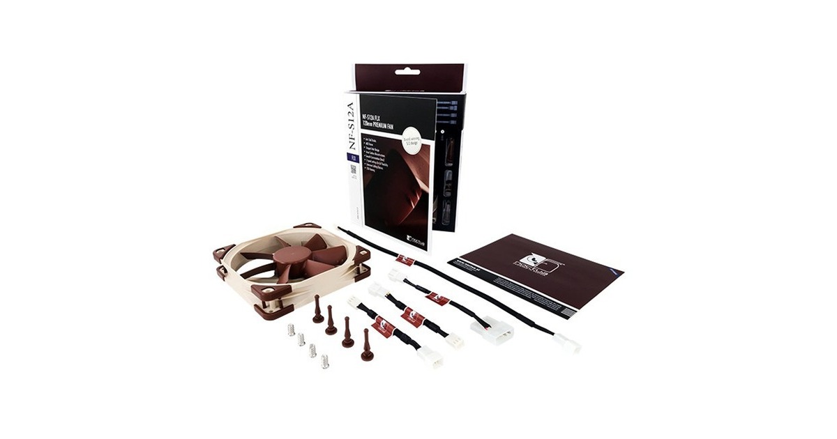 Noctua NF-S12A FLX, Gehäuselüfter(braun, 3-Pin-/5,25
