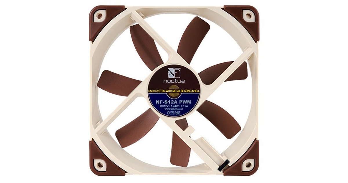 Noctua NF-S12A PWM, Gehäuselüfter(braun, PWM-Lüfteranschluss)