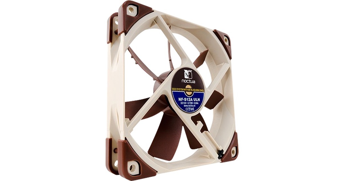 Noctua NF-S12A ULN, Gehäuselüfter(braun, 3-Pin-/5,25"-Anschluss)