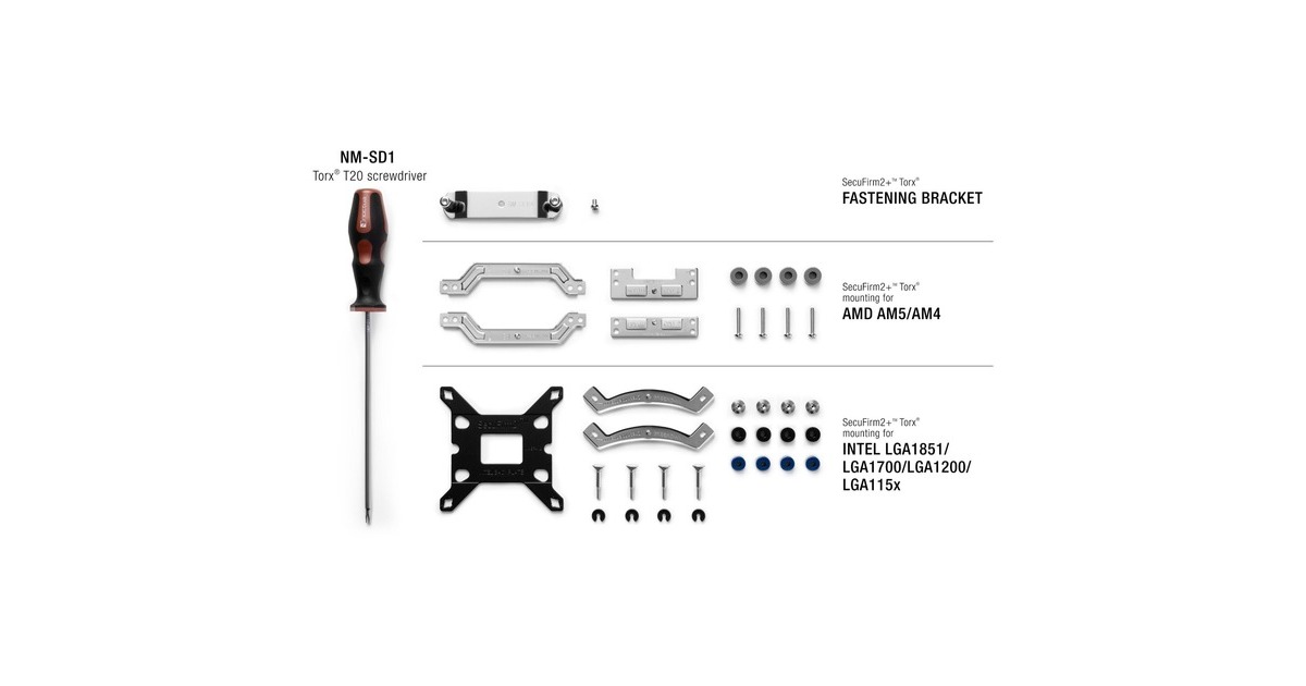 Noctua NM-M1-MP78, Befestigung/Montage(silber)