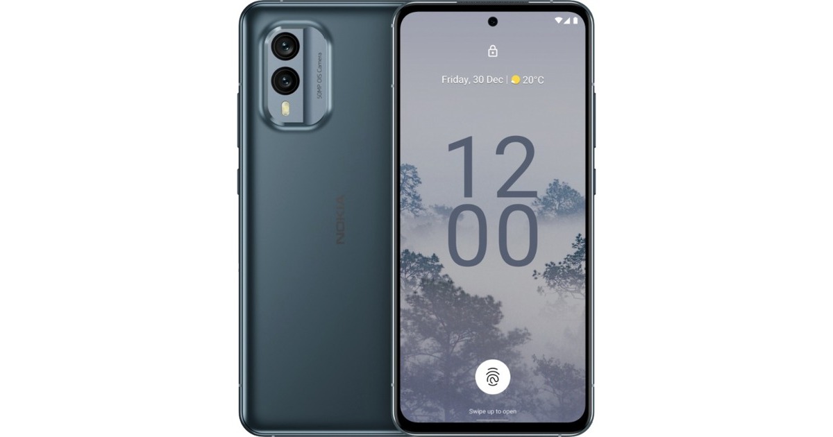 Nokia X30 5G 256GB, Handy(Cloudy Blue, Android 12)