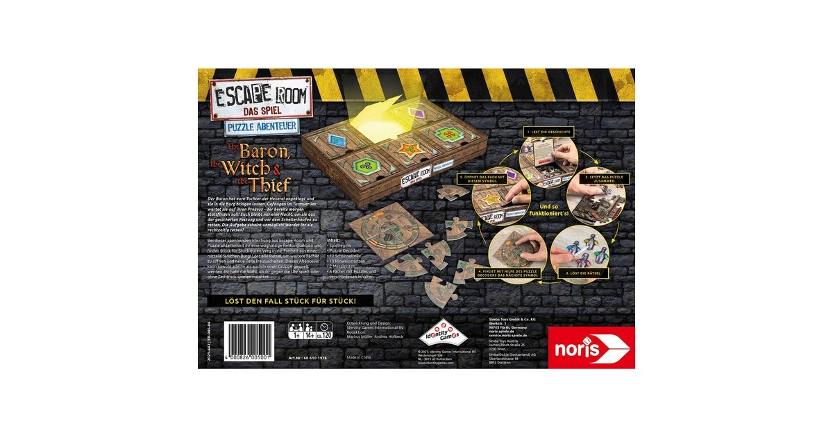Noris Escape Room - Das Spiel Puzzle Abenteuer 2, Partyspiel