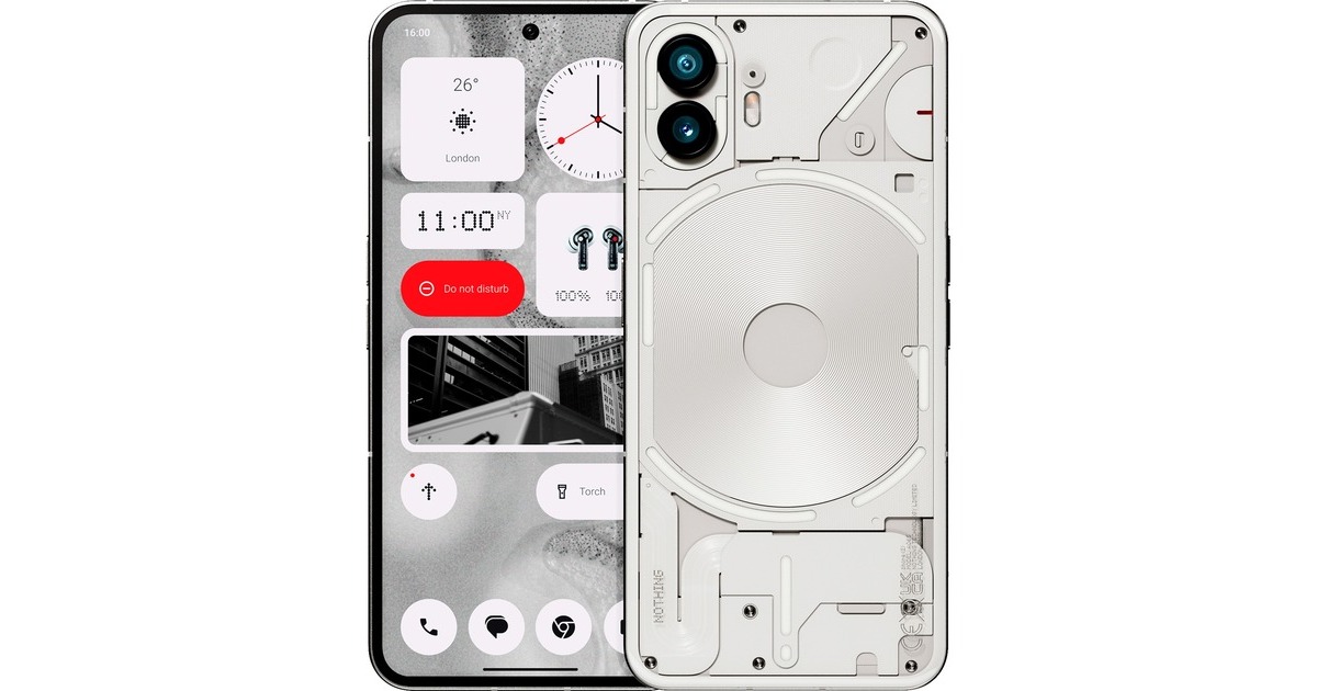 Nothing Phone (2) 256GB, Handy(White, Android 13)