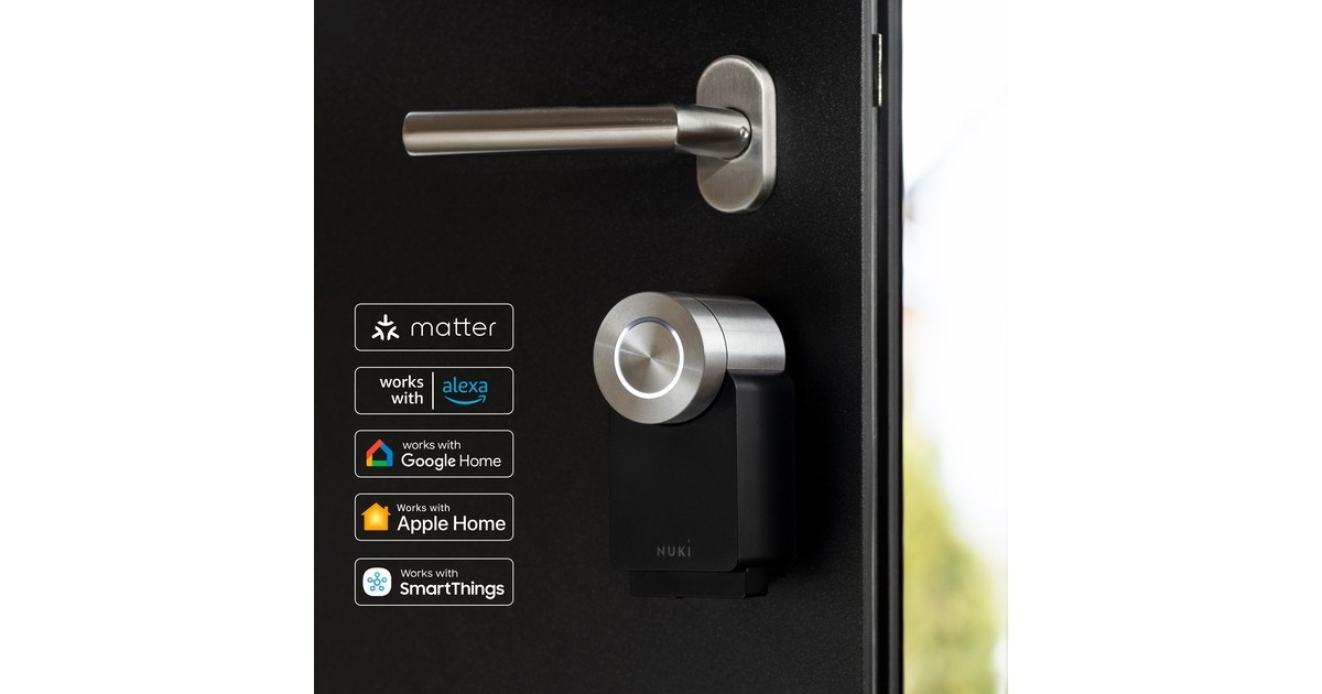 Nuki Smart Lock Pro, elektronisches Türschloss(schwarz, 4. Genertation)
