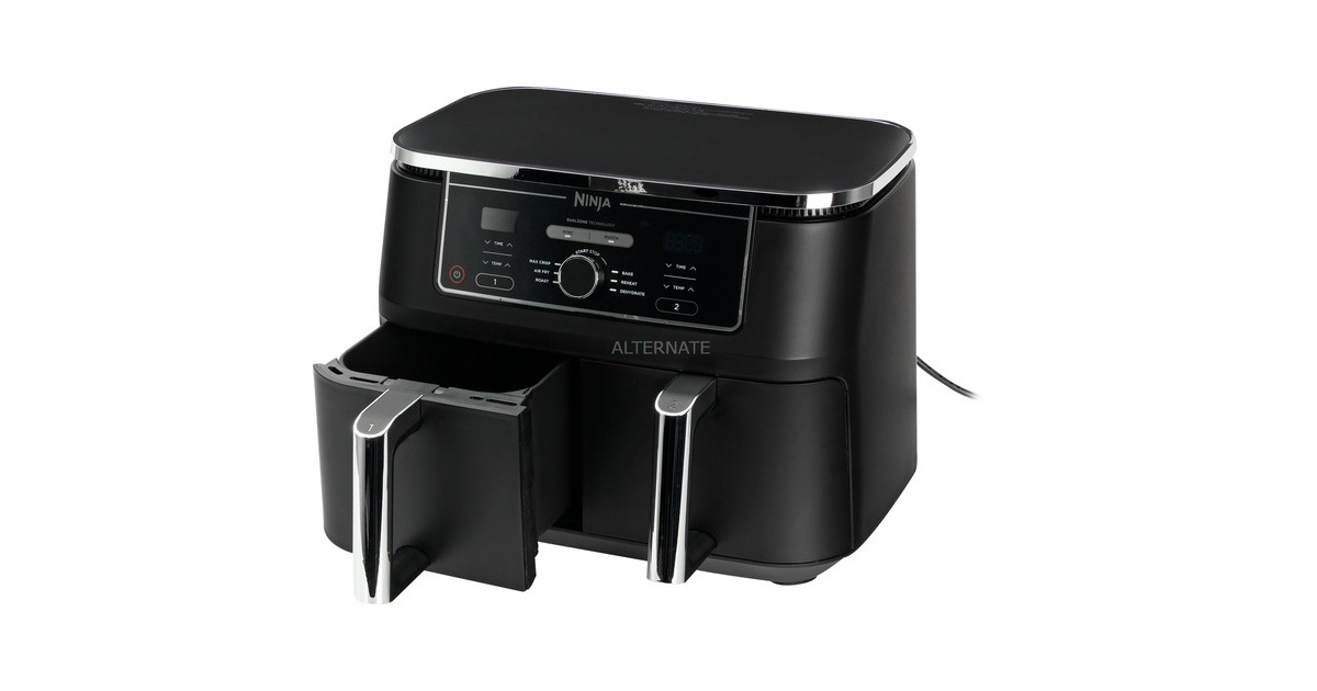 Nutri Ninja Foodi MAX Dual Zone AF400EU, Heißluftfritteuse(schwarz, 2.470 Watt)