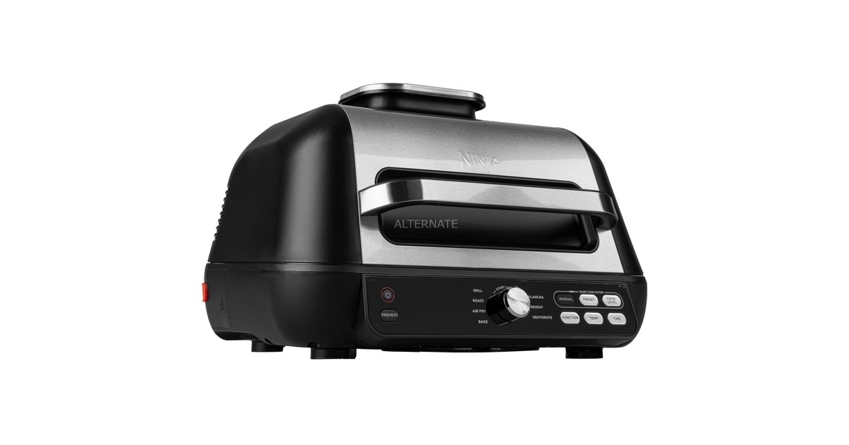 Nutri Ninja Foodi MAX PRO Grill & Heißluftfritteuse AG651EU, Elektrogrill(schwarz/grau, 2.460 Watt)