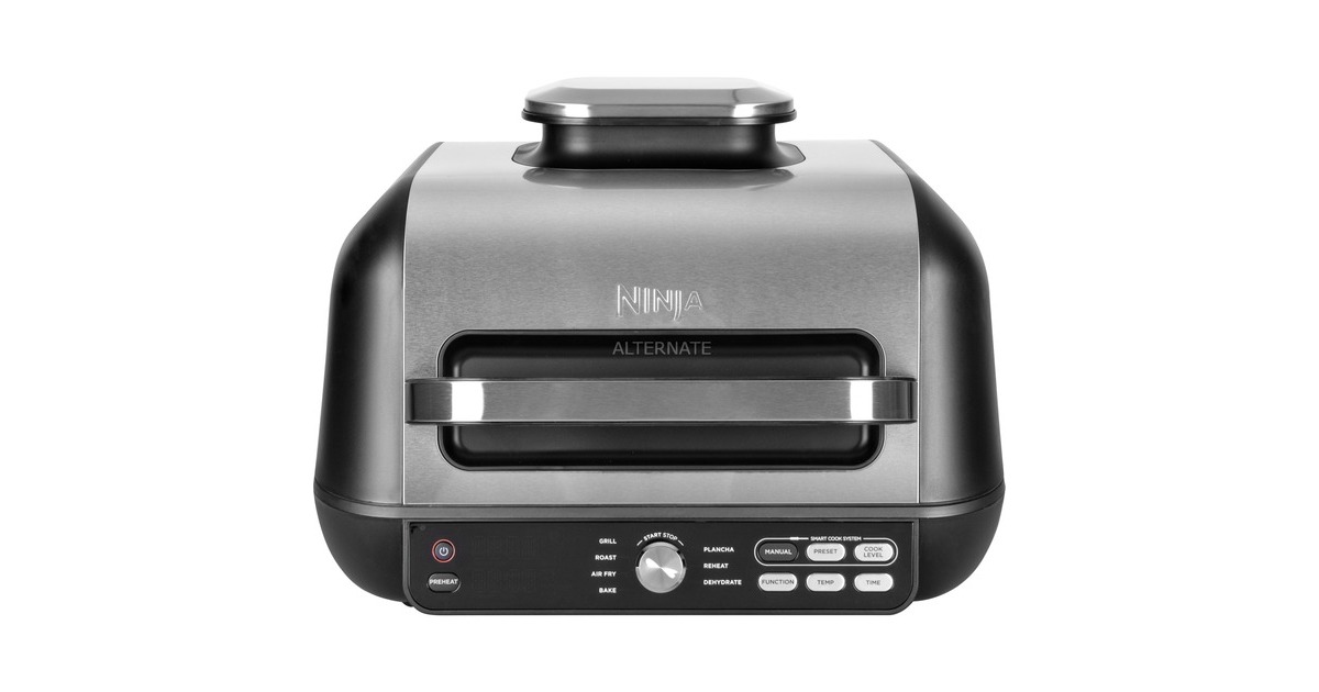 Nutri Ninja Foodi MAX PRO Grill & Heißluftfritteuse AG651EU, Elektrogrill(schwarz/grau, 2.460 Watt)