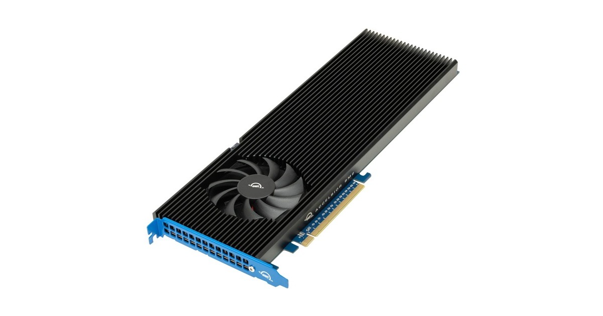 OWC Accelsior 8M2 16 TB, SSD(schwarz/blau, PCIe 4.0 x16, NVMe 1.3, AIC)