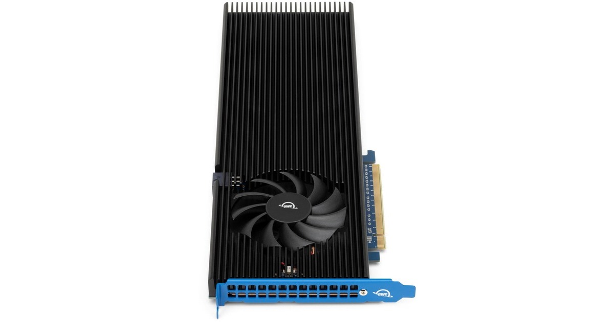 OWC Accelsior 8M2 16 TB, SSD(schwarz/blau, PCIe 4.0 x16, NVMe 1.3, AIC)