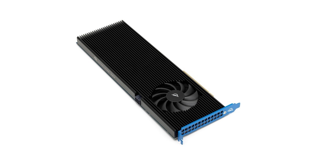 OWC Accelsior 8M2 4 TB, SSD(schwarz/blau, PCIe 4.0 x16, NVMe 1.3, AIC)