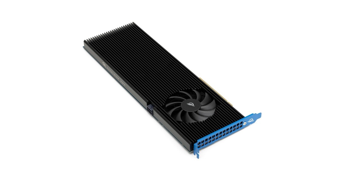 OWC Accelsior 8M2 8 TB, SSD(schwarz/blau, PCIe 4.0 x16, NVMe 1.3, AIC)