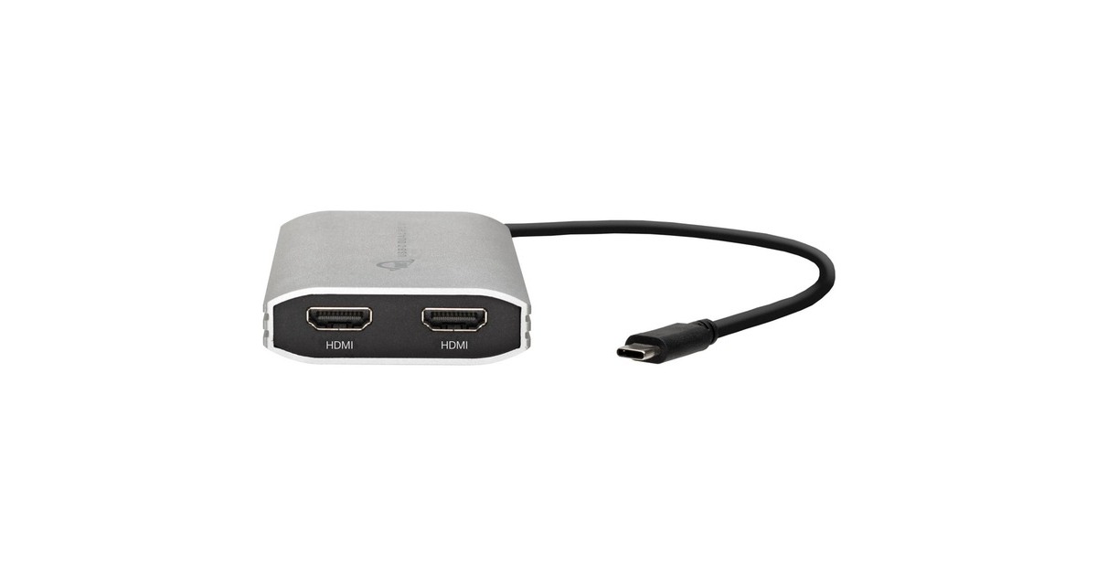 Dual HDMI 4K(silber/schwarz, 26cm, mit DisplayLink)