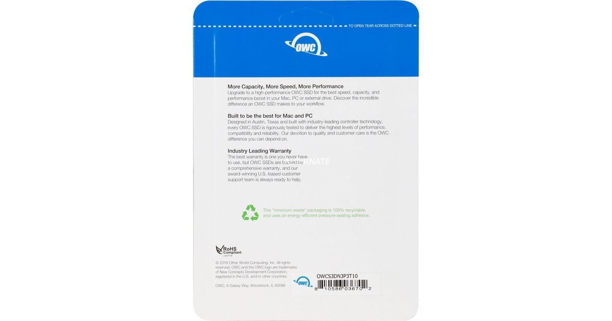 OWC Aura Pro 3 1 TB, SSD(PCIe 3.1 x4, NVMe 1.3, M.2 2242)