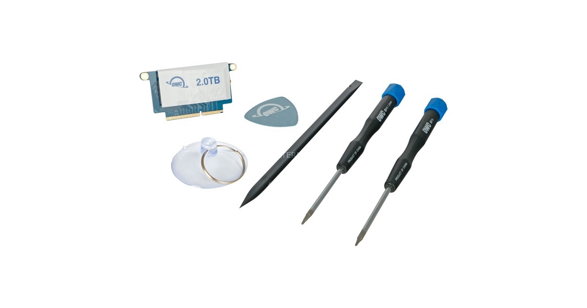 OWC Aura Pro NT 2 TB Upgrade Kit, SSD(PCIe 3.1 x4, NVMe 1.3, Custom Blade, Outlet)