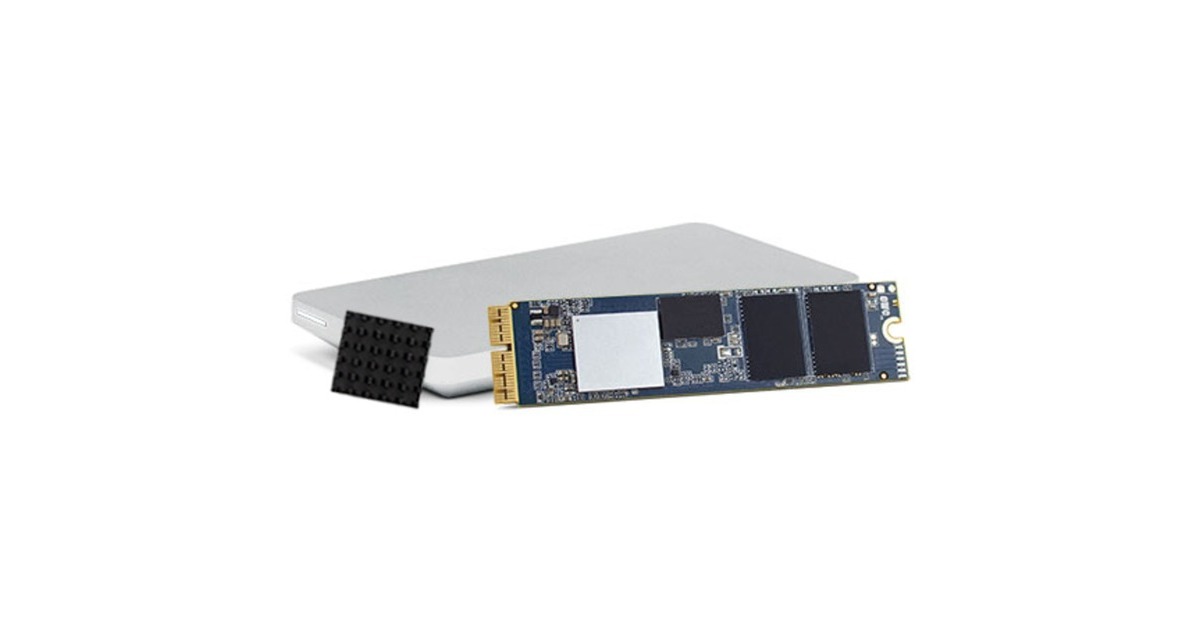OWC Aura Pro X2 1 TB, SSD(PCIe 3.1 x4, NVMe 1.3, Custom Blade, inkl. Upgrade-Kit)