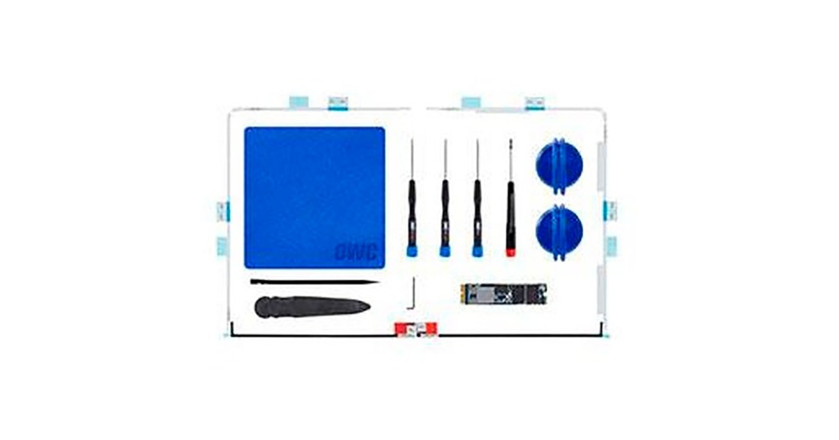 OWC Aura Pro X2 Gen4 2 TB, SSD(PCIe 4.0 x4, NVMe 1.4, Custom Blade, inkl. Upgrade-Kit mit Werkzeug und Kleber)