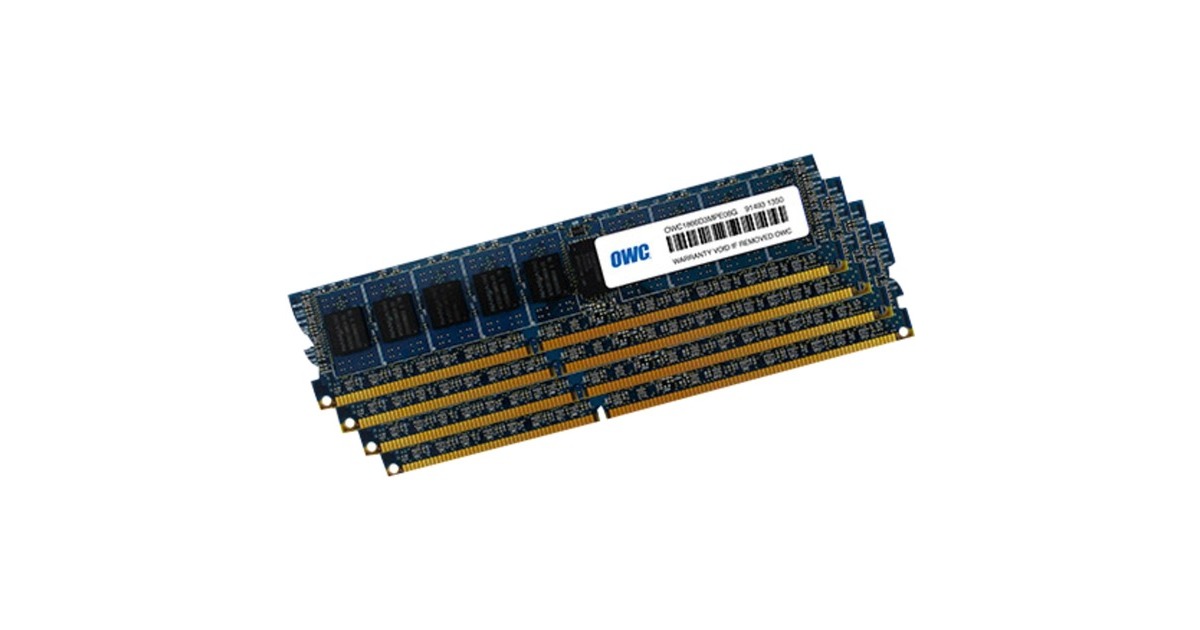 OWC DIMM 32 GB DDR3-1866 (4x 8 GB) Quad-Kit, für MAC , Arbeitsspeicher(OWC1866D3E8M32) OWC DIMM 32 GB DDR3-1866 (4x 8 GB) Quad-Kit, für MAC , Arbeitsspeicher(OWC1866D3E8M32)