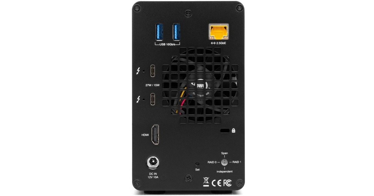 OWC Gemini Thunderbolt Dock and Dual-Bay RAID Speichergehäuse, Laufwerksgehäuse(schwarz)