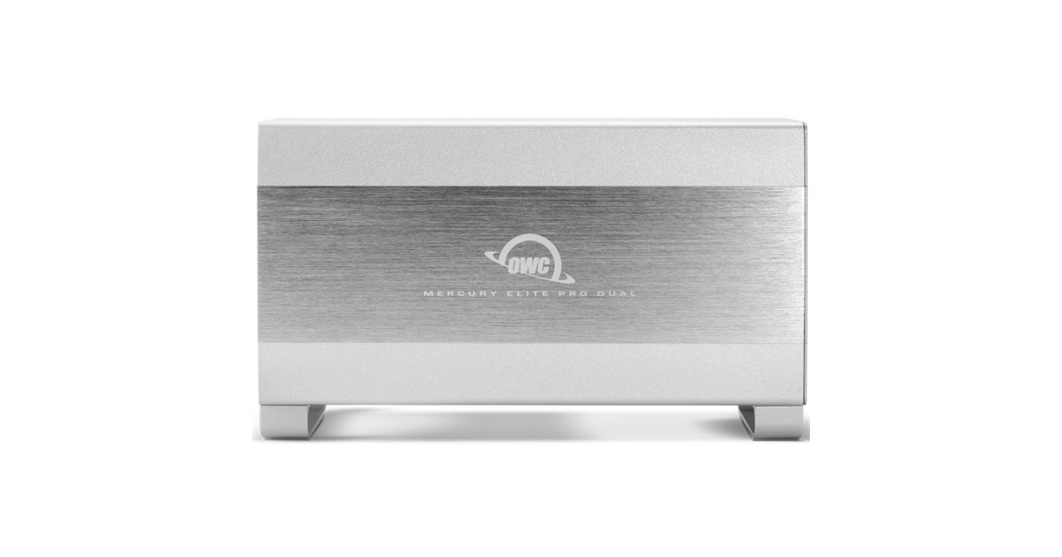 OWC Mercury Elite Pro Dual, Laufwerksgehäuse(silber, Performance RAID Enclosure, USB 3.2, eSATA)