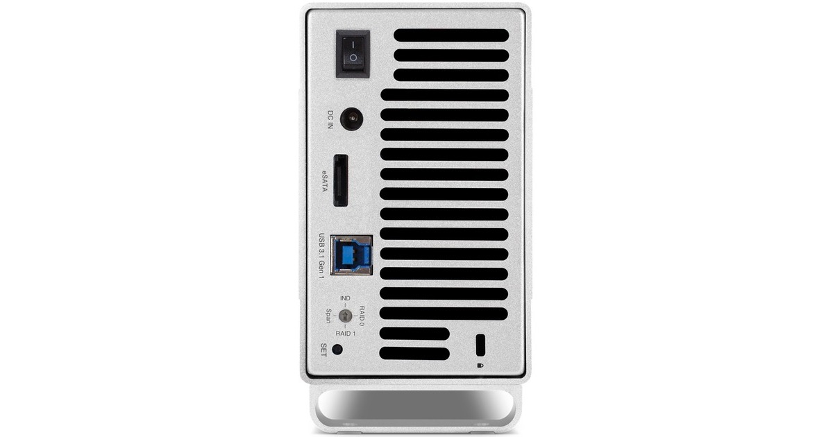 OWC Mercury Elite Pro Dual, Laufwerksgehäuse(silber, Performance RAID Enclosure, USB 3.2, eSATA)