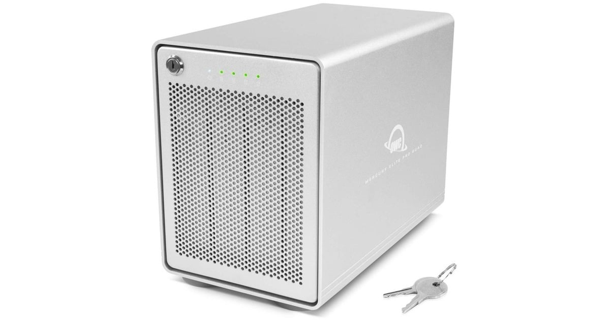 OWC Mercury Elite Pro Quad, Laufwerksgehäuse(silber, USB 3.2 Gen 2, RAID Ready, Outlet)