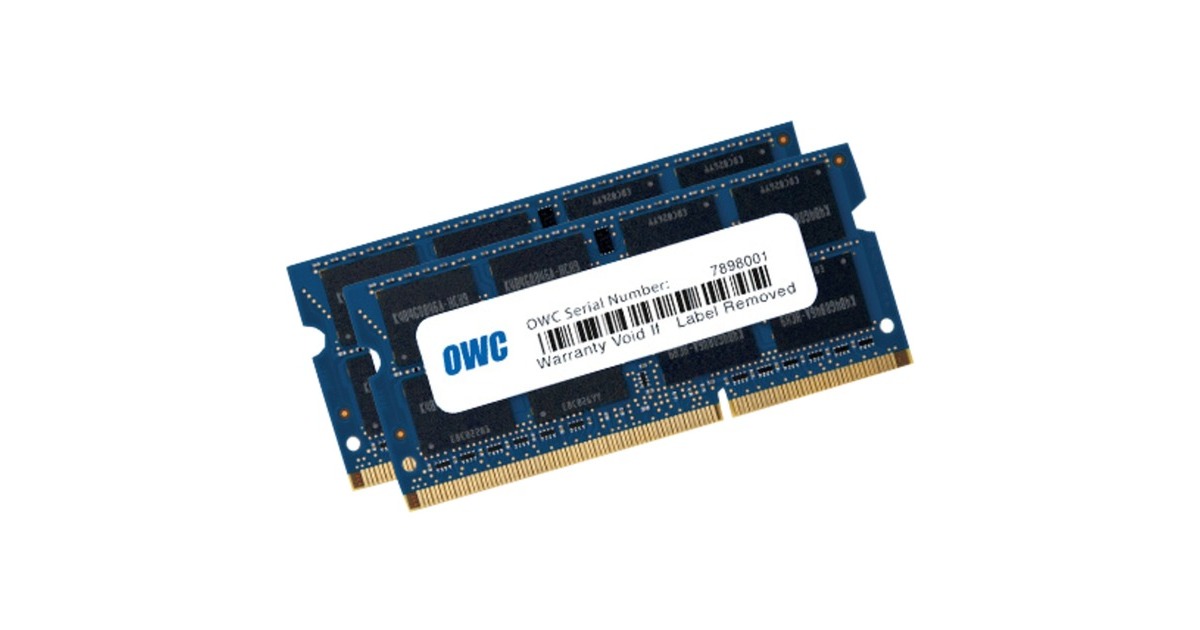 OWC SO-DIMM 16 GB DDR3-1333 (2x 8 GB) Dual-Kit, für MAC , Arbeitsspeicher(OWC1333DDR3S16P)