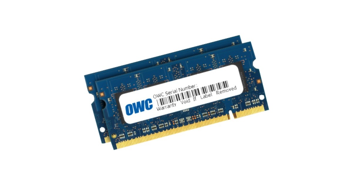 OWC SO-DIMM 4 GB DDR2-800 (2x 2 GB) Dual-Kit, für MAC , Arbeitsspeicher(OWC6400DDR2S4MP)